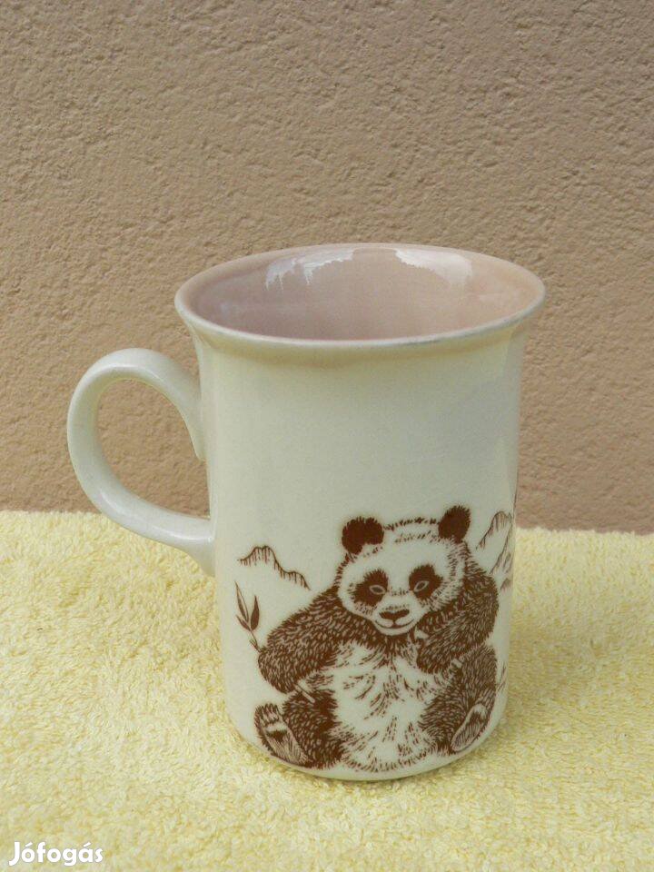 Angol porcelán panda macis bögre