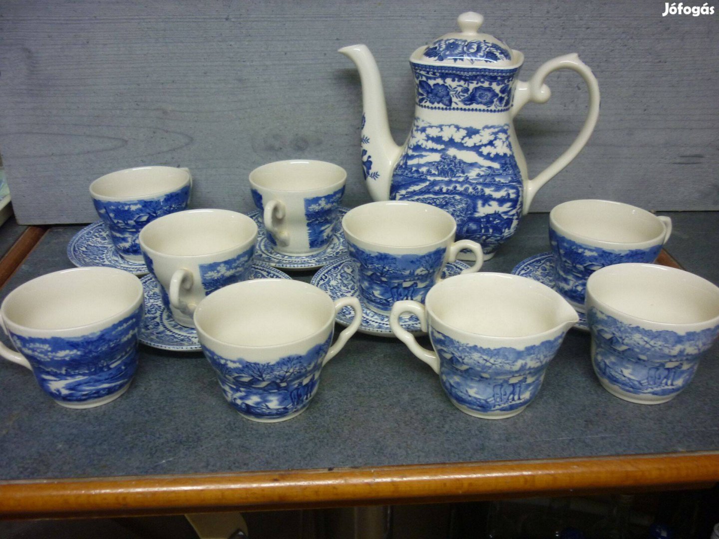 Angol porcelán teás, kávés készlet