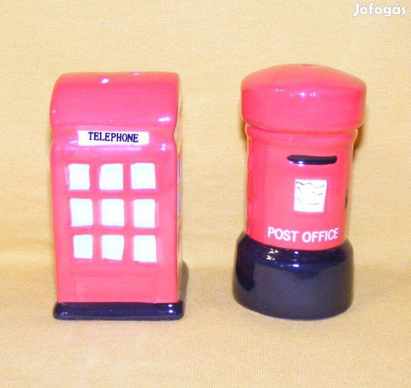 Angol postaláda és telefonfülke só- és borsszóró