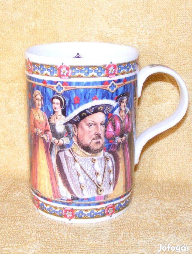 Angol sadler porcelán bögre VIII. Henrik