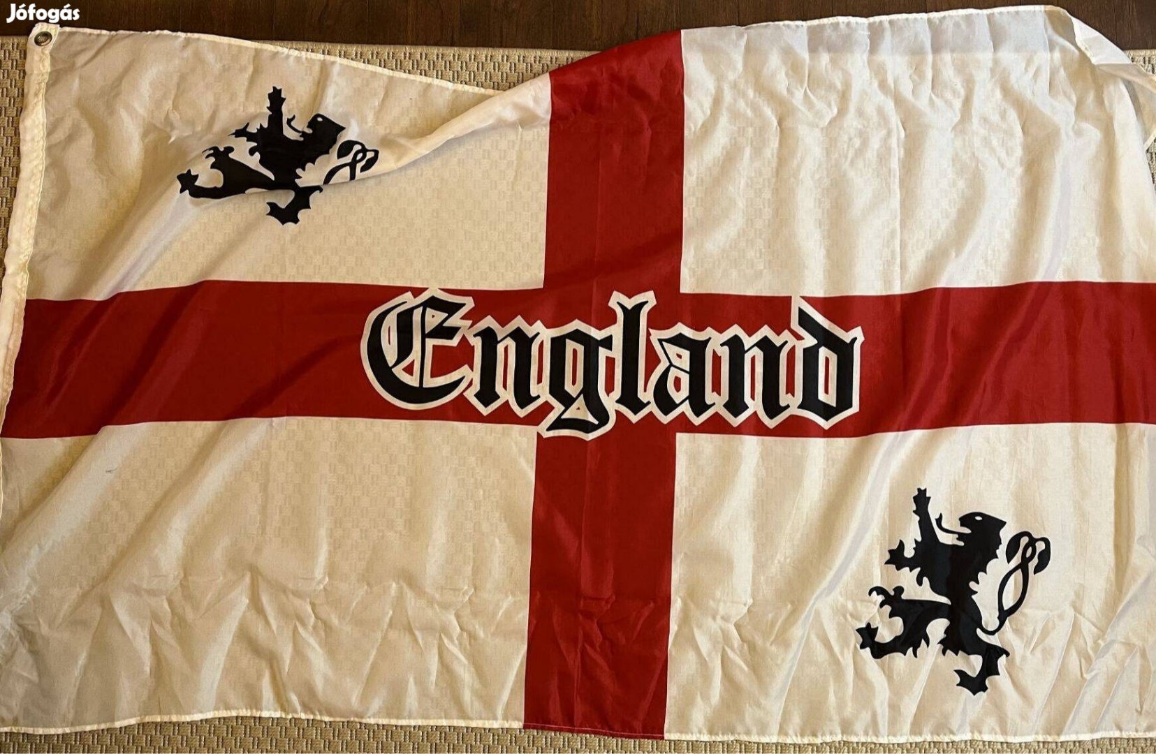 Angol zászló, nagyméretű (150*90 cm), felfogó szemekkel