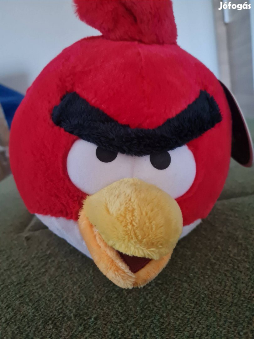 Angry Birds piros madár plüssfigura 19 cm Új, cimkés