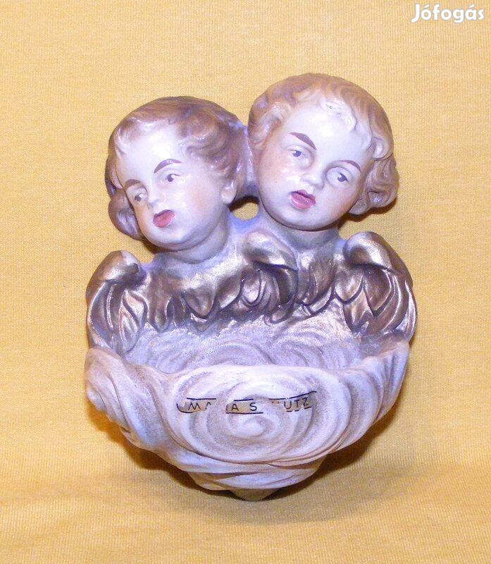 Angyalos szenteltvíztartó dísztárgy