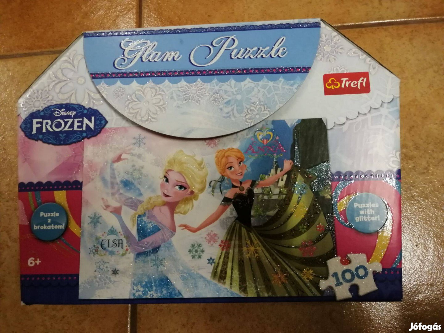 Anna / Elsa Disney Jégvarázs 100 db-os csillámos (Trefl Glam Puzzle)