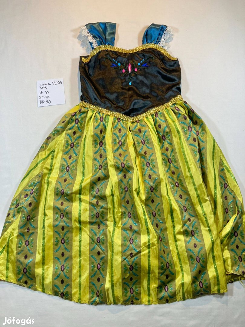 Anna jelmez, hercegnő jelmez, Jégvarázs jelmez 5-7 év M279