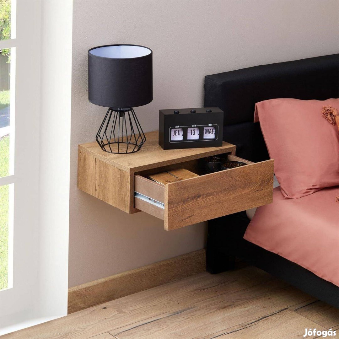 Anne 1 fiókos fali éjjeliszekrény sötét tölgy 94813