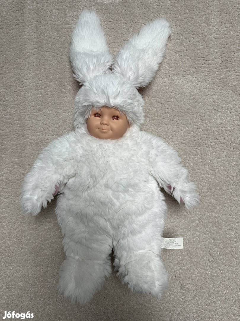 Anne Geddes kislány nyuszi jelmezes baba plüss játék
