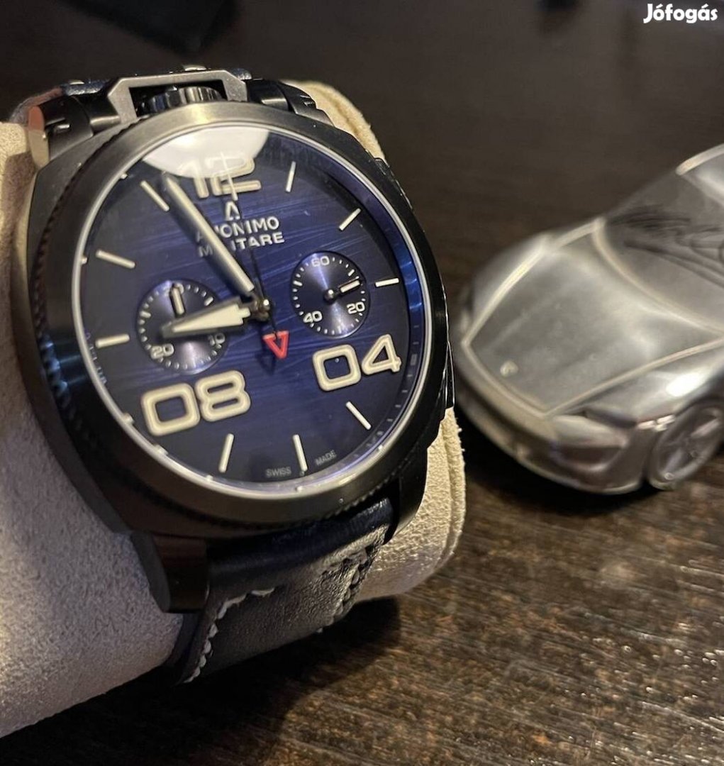 Anonimo Militare Chronograph kék, automata