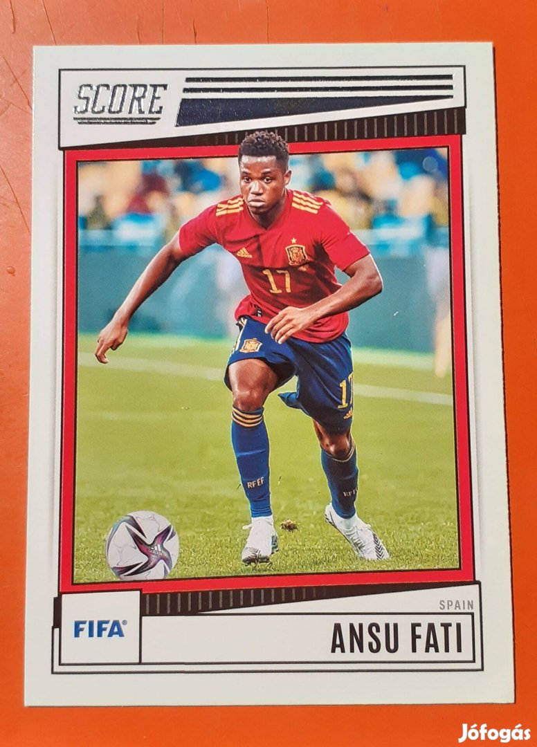 Ansu Fati (Spanyol válogatott) Panini Fifa Score focis kartya