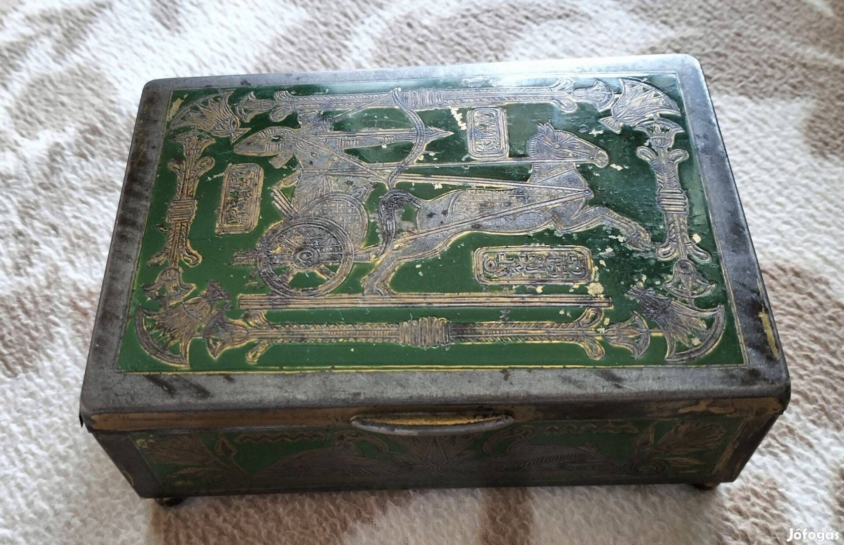 Antik Art Deco cigarettadoboz Első Köztársaság