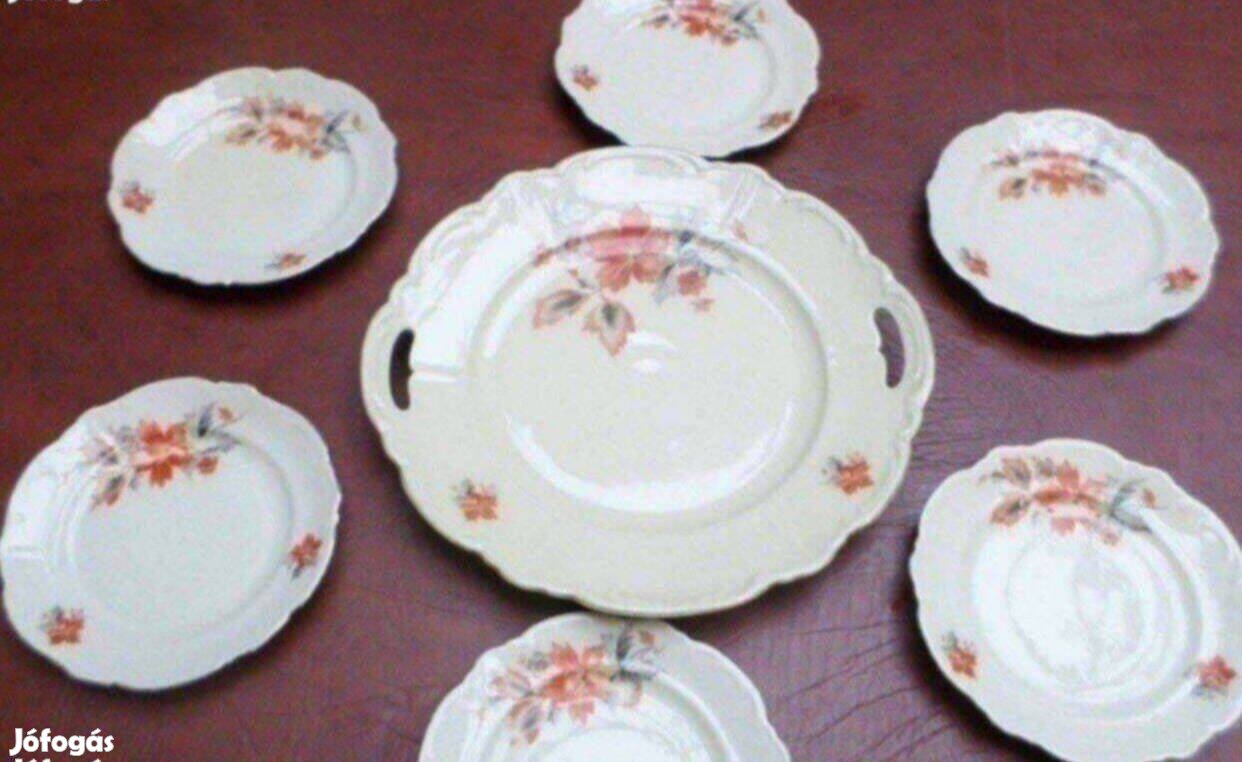 Antik Bavaria porcelán tányér készlet 100 éves