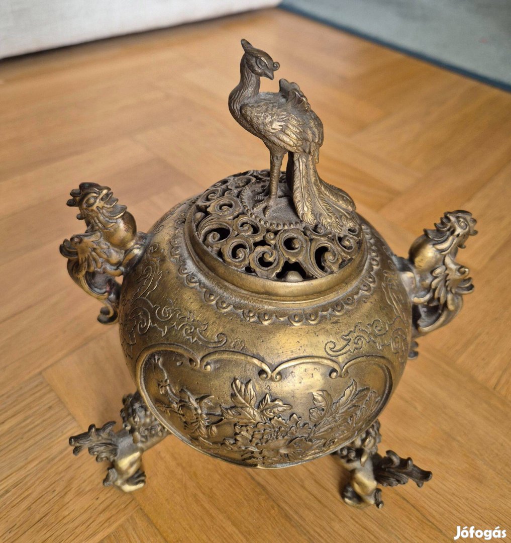 Antik Bronz füstölő edény