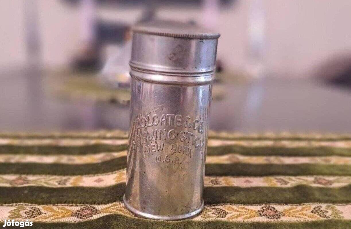 Antik Colgate fémtégely