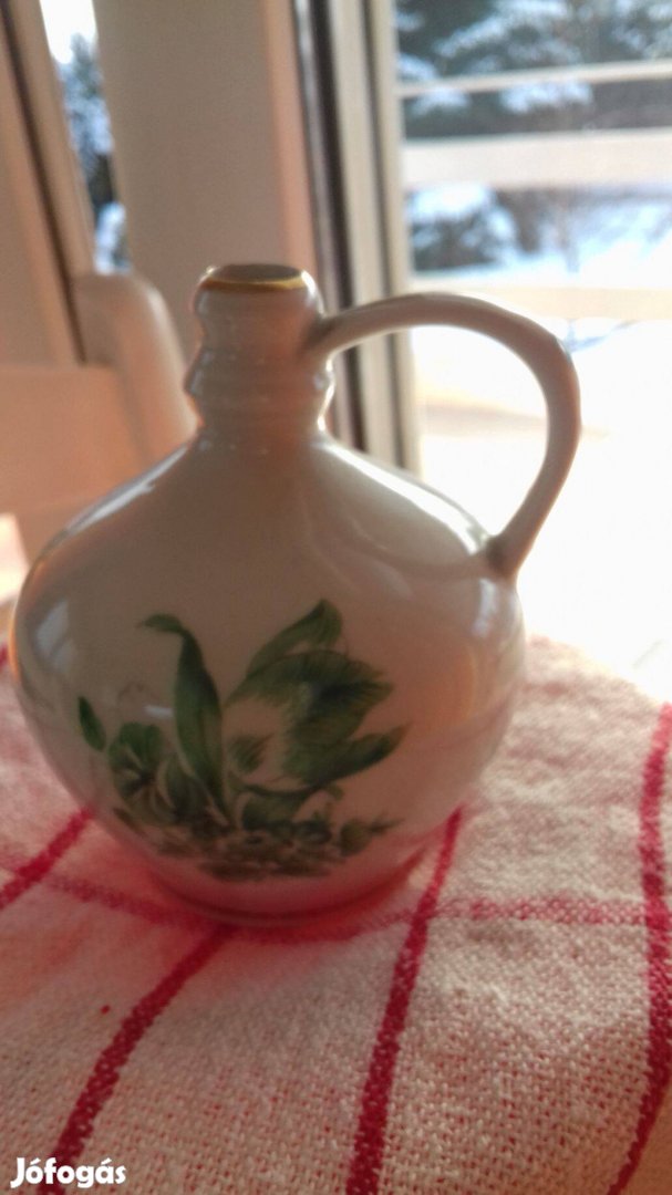 Antik Herendi porcelán Kitty tulipán kis korsó 9cm