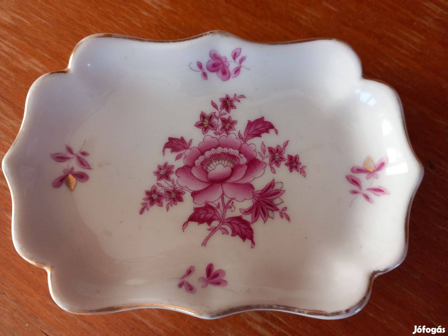 Antik Herendi porcelán Nanking kínáló 11x8cm