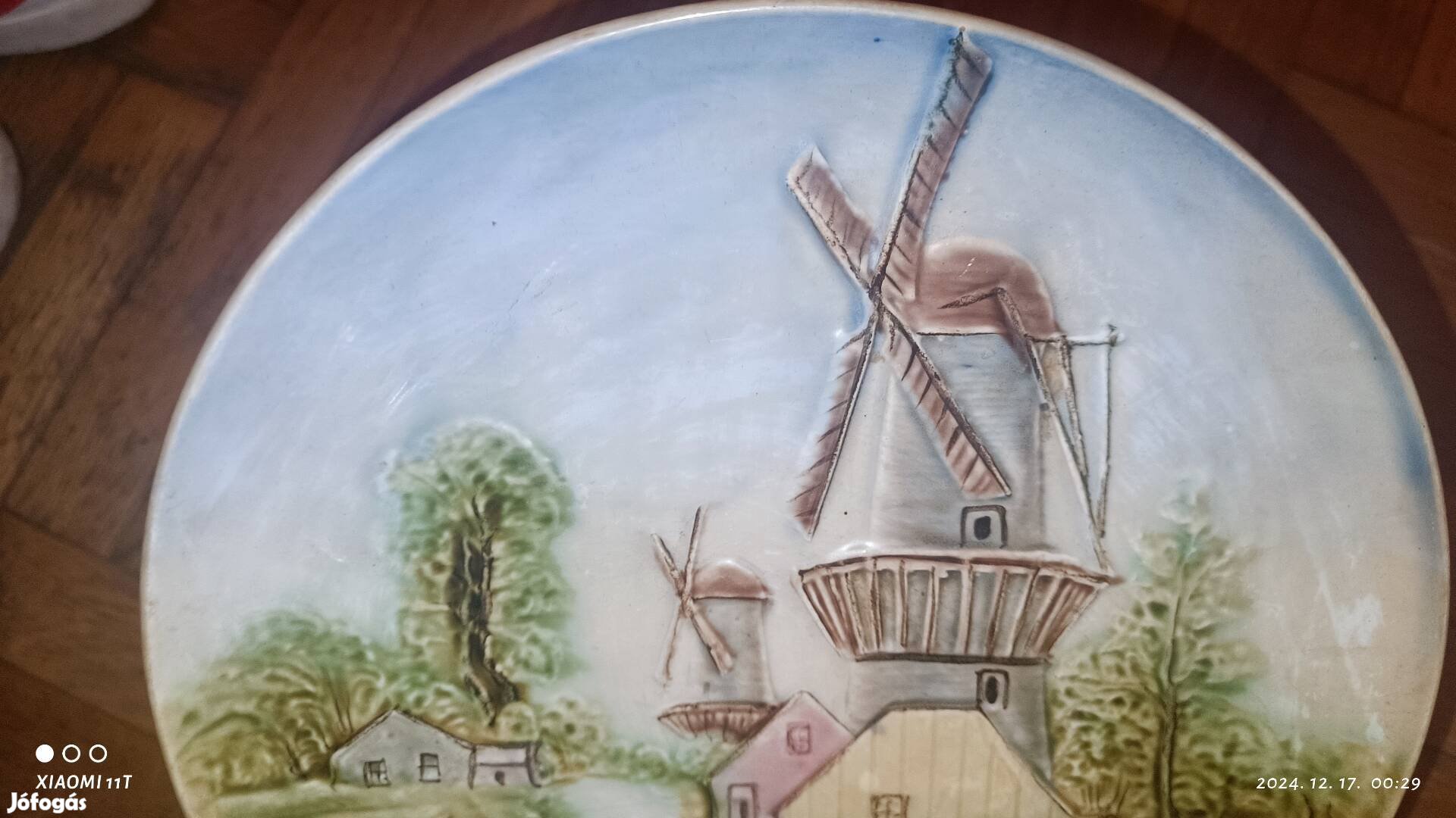 Antik Holland számozott porcelán tányér. Posta 