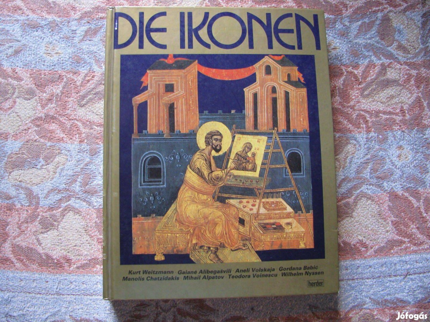 Antik Ikon könyv, német kemény kötés, gyönyörű, 418 old,Ritka