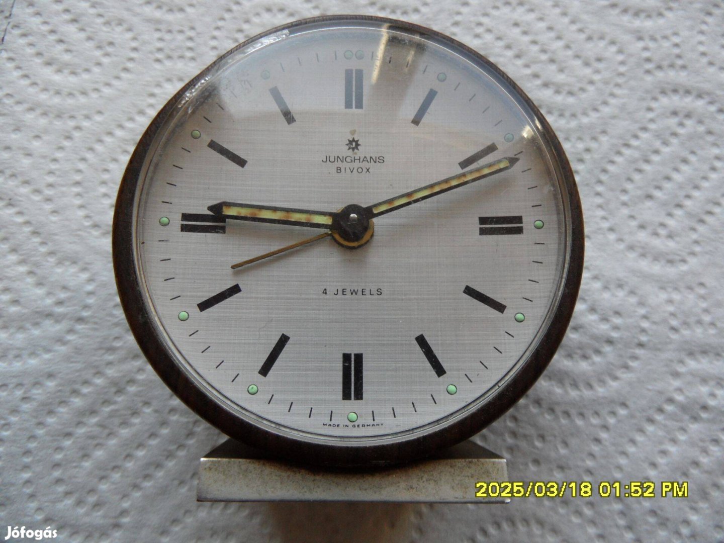 Antik Junghans Bivox 4 Jewels asztali óra