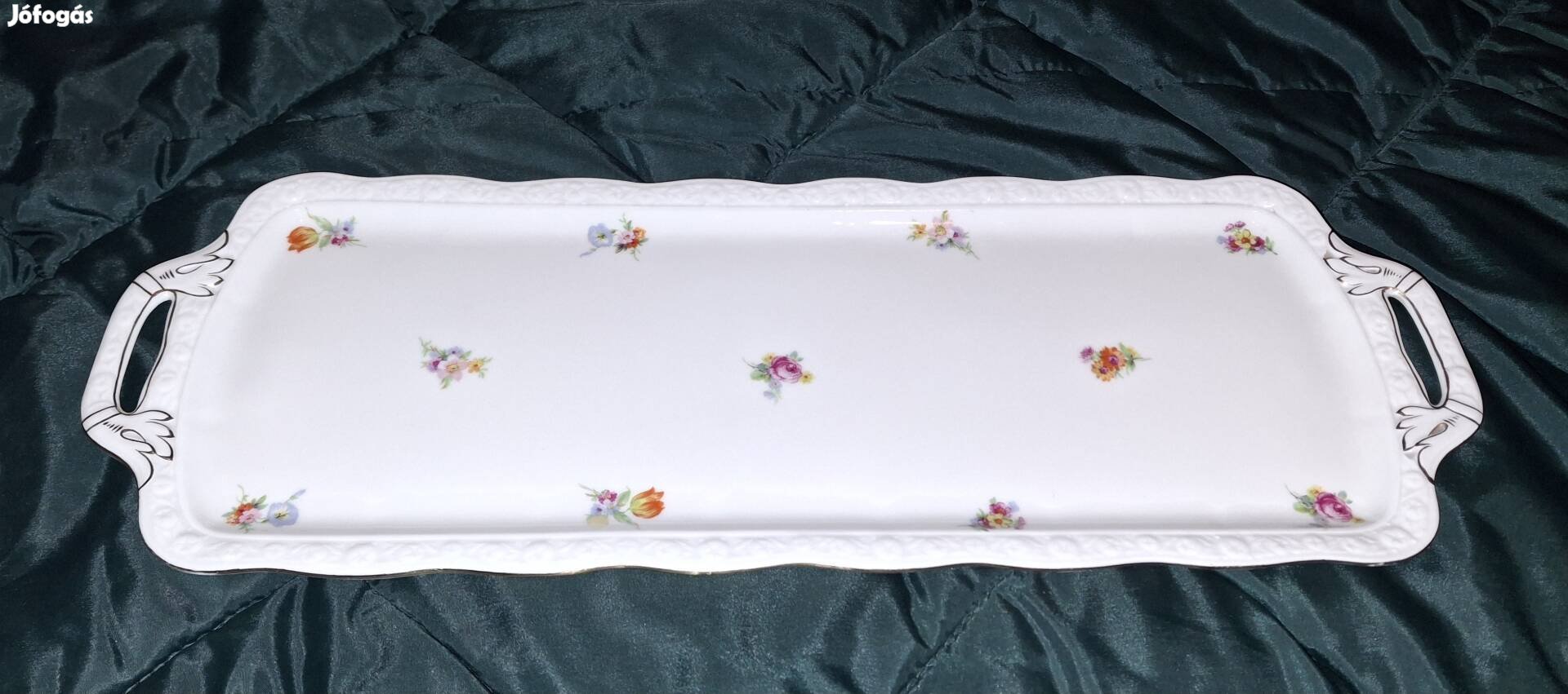 Antik Magyar Aranyozott Kézi Festésű Jelzett Porcelán