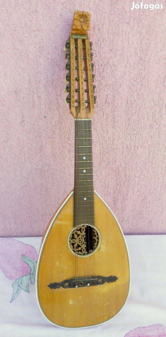 Antik Mandriola vagy Tricordia, 12 húros mandolin. Meinel & Herold