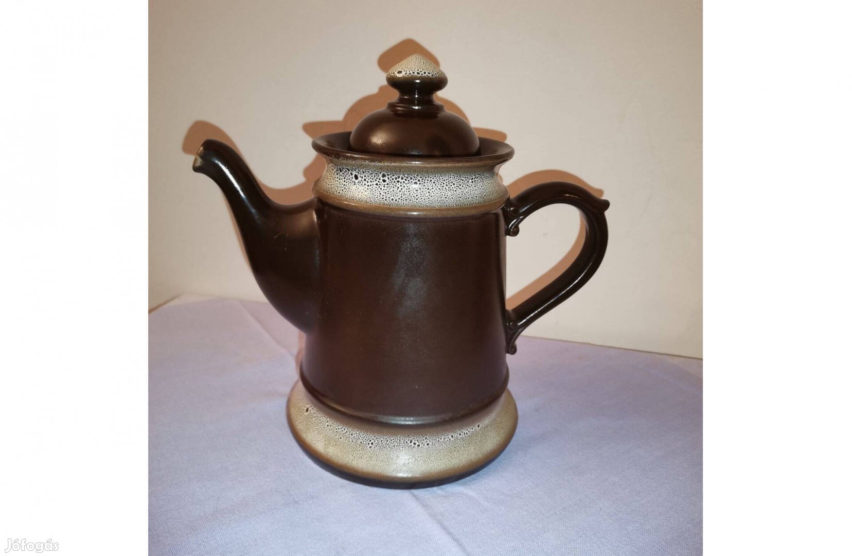 Antik Mázas kerámia teáskanna fedővel antik