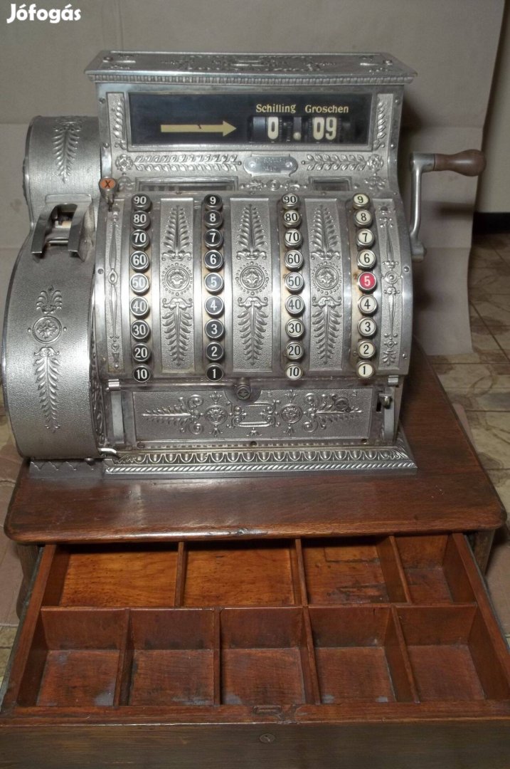 Antik Működő National Pénztárgép