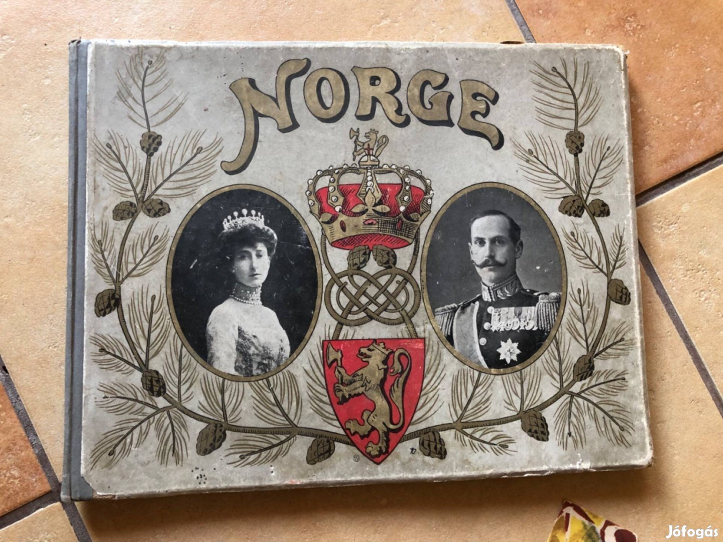 Antik Norvégia képes album könyv Norge