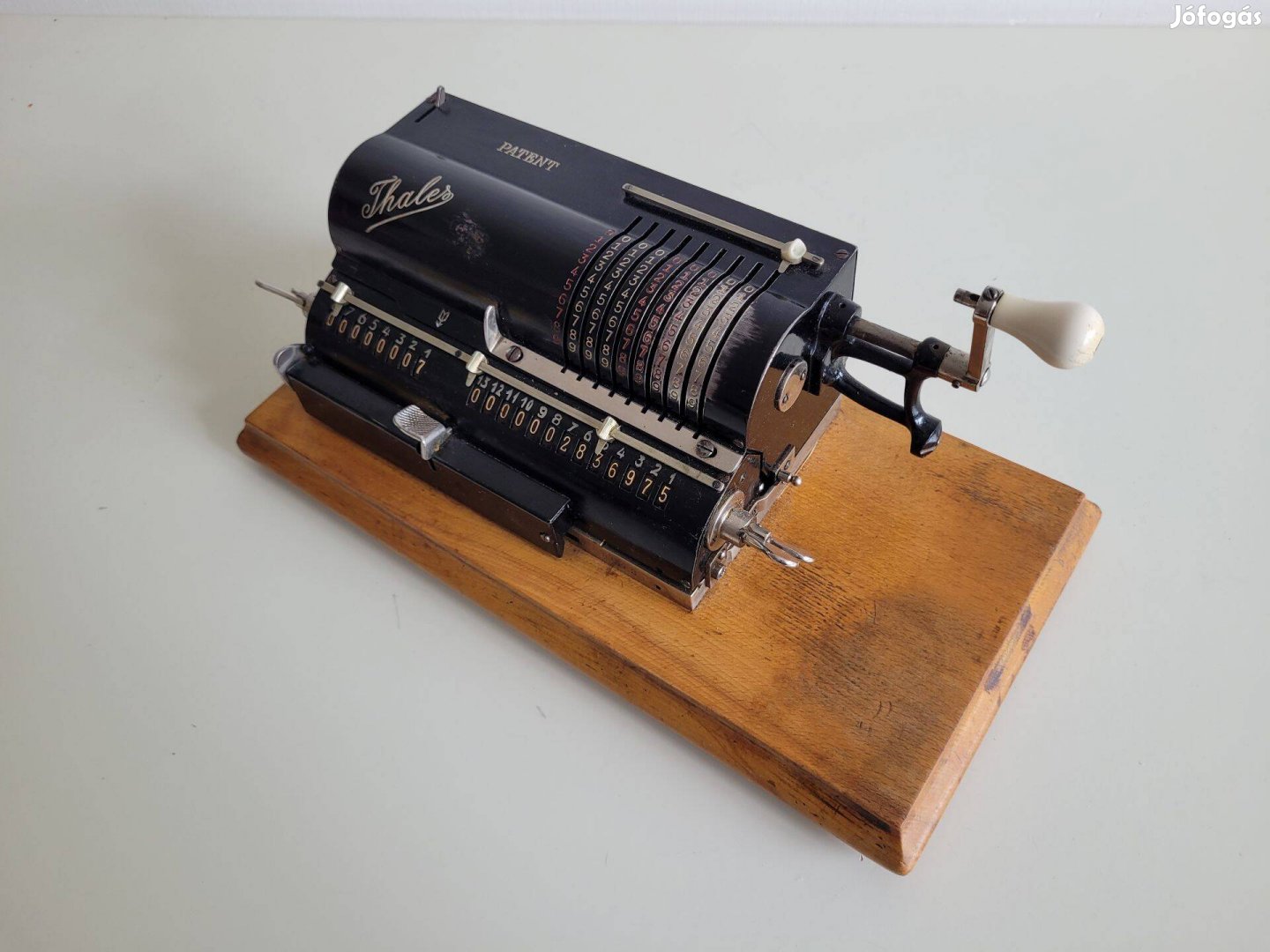 Antik Patent mechanikus pénztárgép régi számológép calculator műszaki