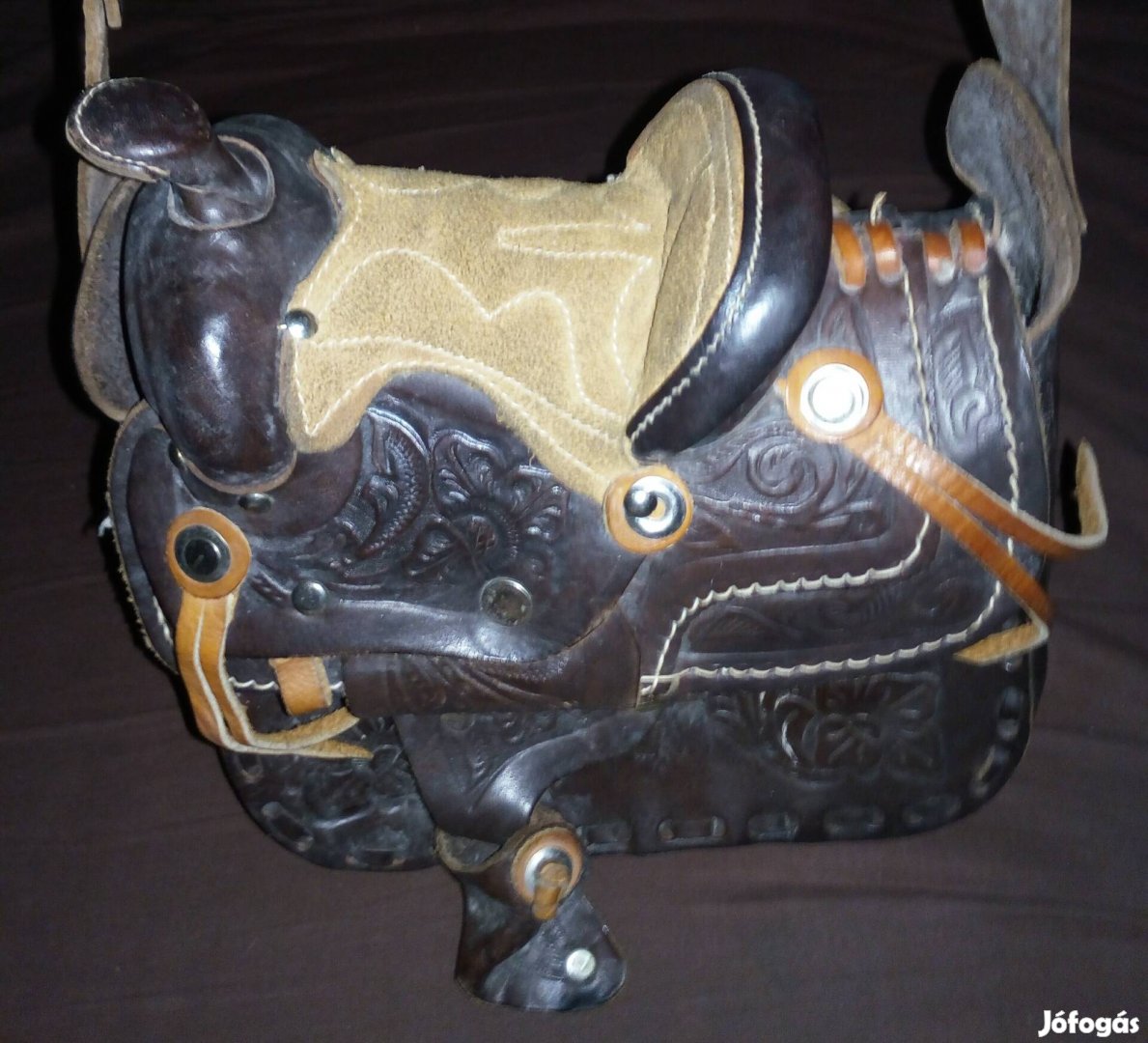 Antik Régi Bőr Lovas Táska Az 1900-as Évek Elejéről