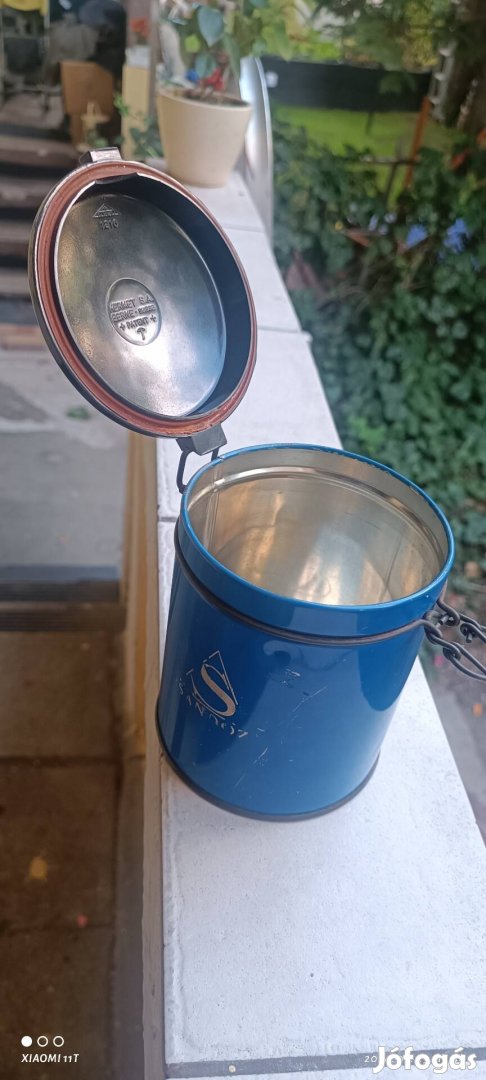 Antik Sandoz Hermet S. A Svájci csatos fém doboz ritkaság. Posta 