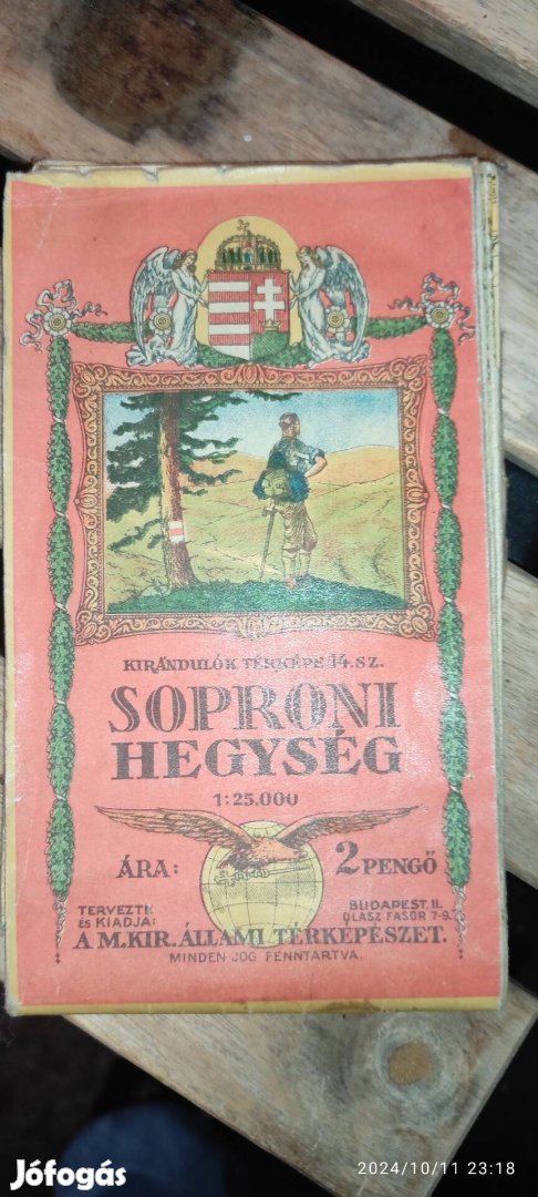 Antik Soproni hegység térkép 