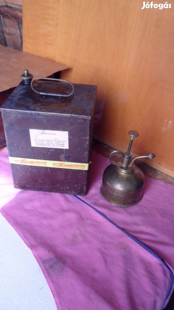 Antik Spirit.petróleum ra egyébre rézből edény tárolás