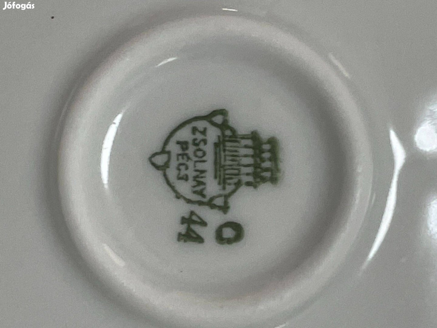 Antik Zsolnay porcelán készlet, fehér arany (1900 körüli)