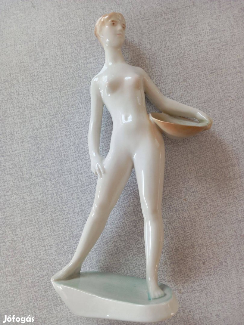 Antik Zsolnay porcelán nipp Török János terve 26cm