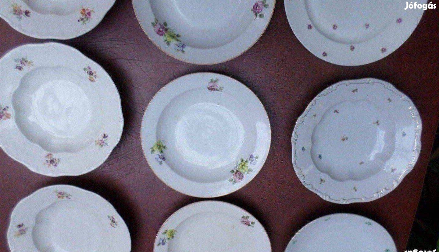 Antik Zsolnay porcelán tányér gyűjtemény
