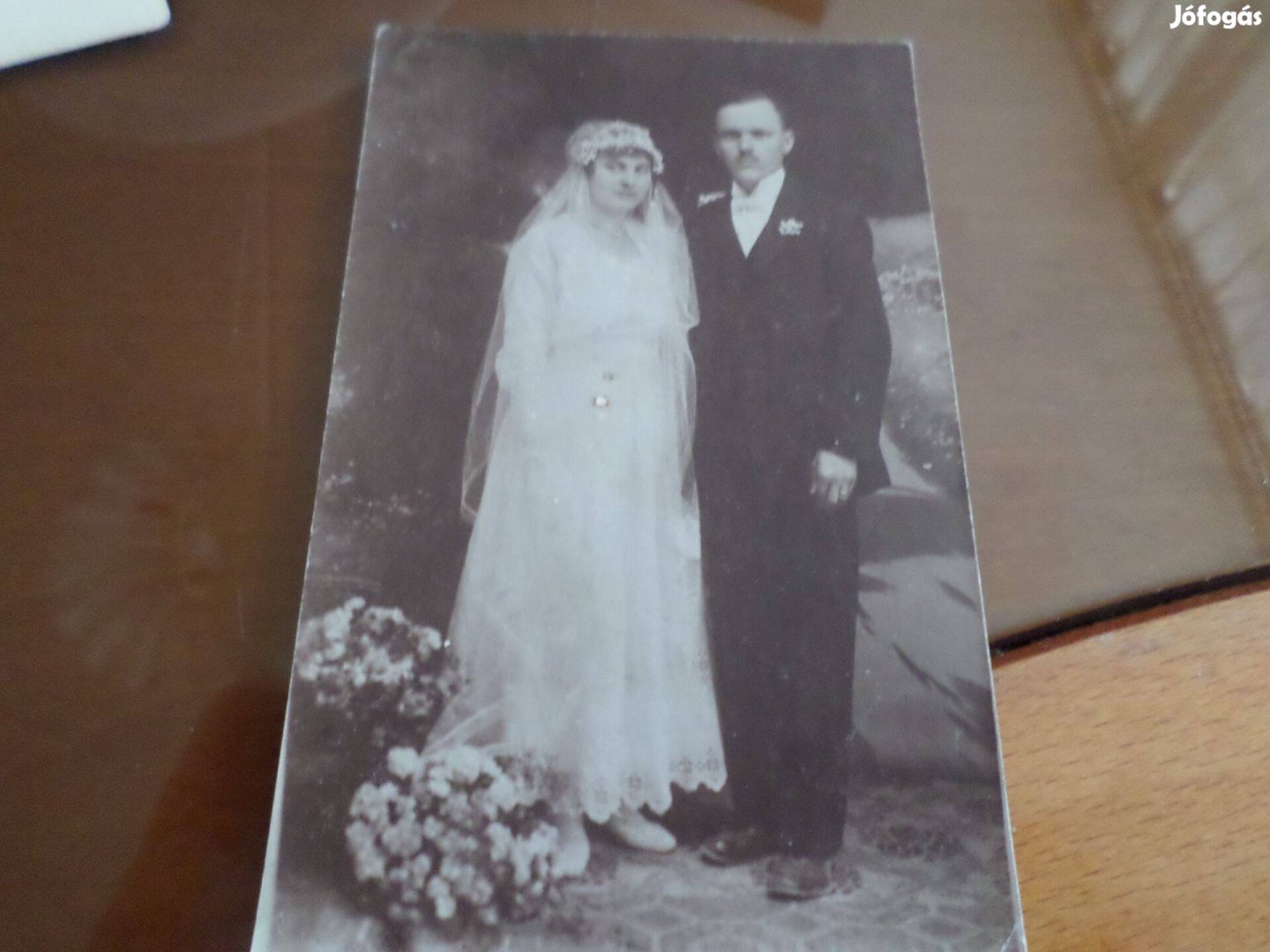 Antik! Esküvői fotó 1918. VII/17. , fotó, képeslap