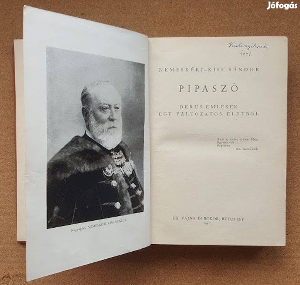 Antik / Nemeskéri-Kiss S. / Pipaszó 1941 / Kulinyi Ernő példány!