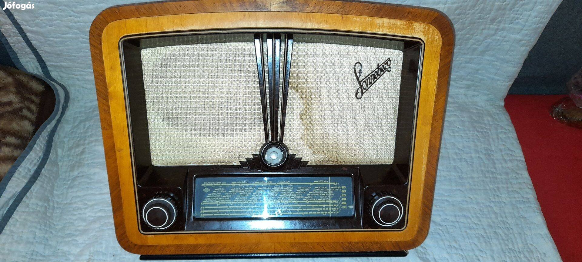 Antik , régi RFT Super 65/52 elektroncsöves rádió
