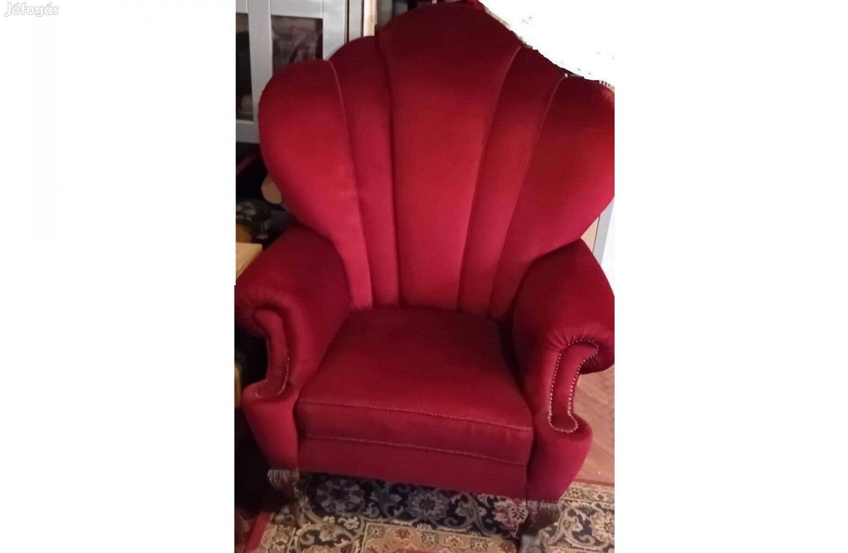 Antik, barokk, legyezőtámlás fotel eladó