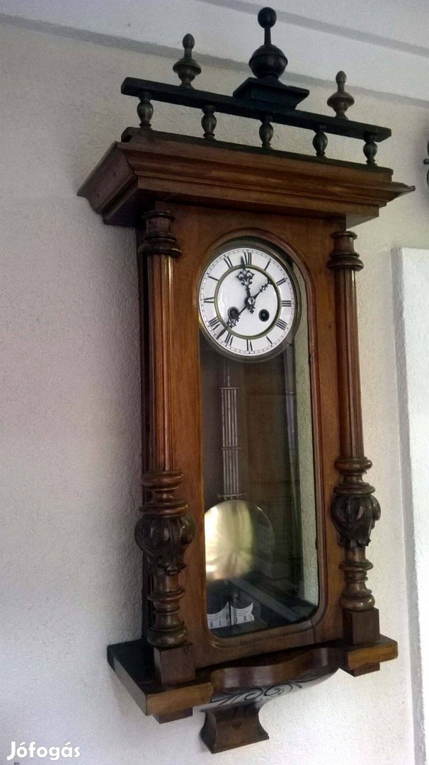 Antik, mechanikus, ingás falióra