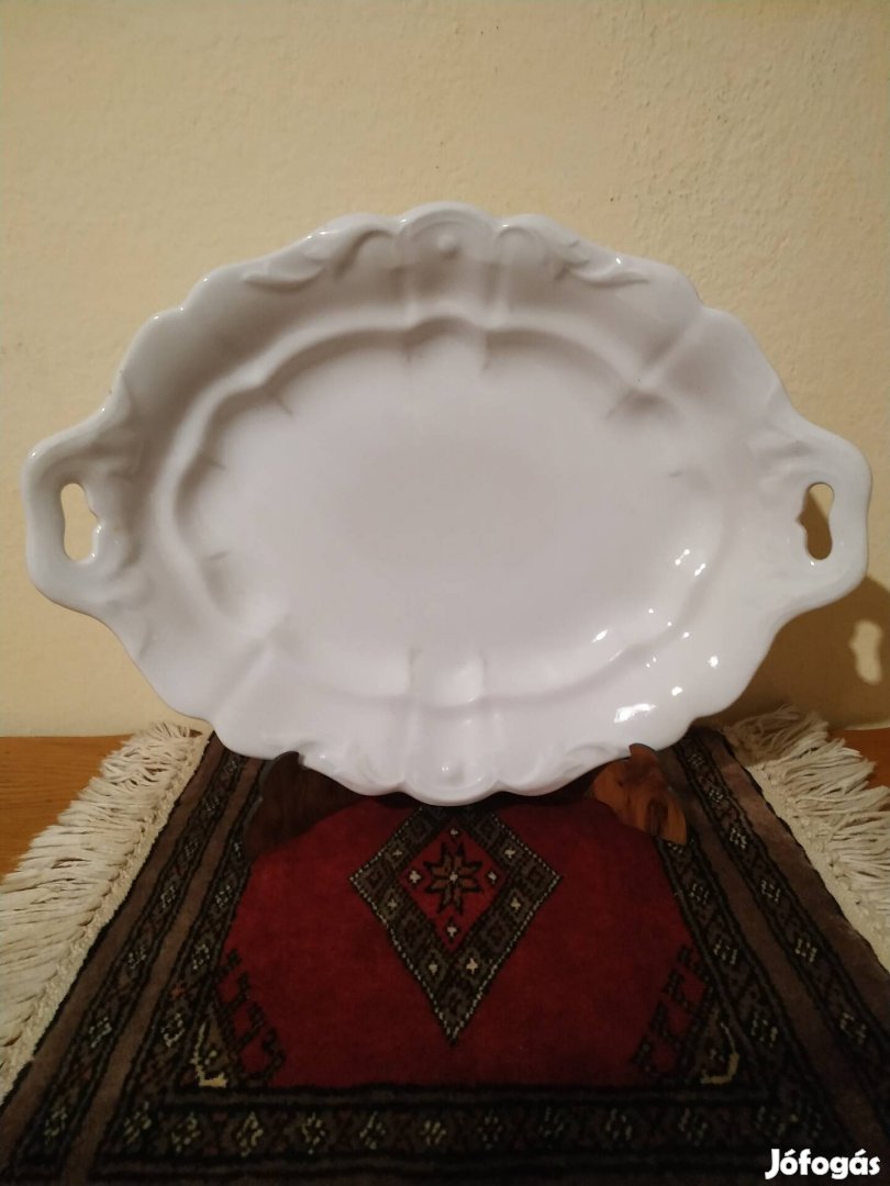 Antik, nagy méretű porcelán kínáló, hibátlan 