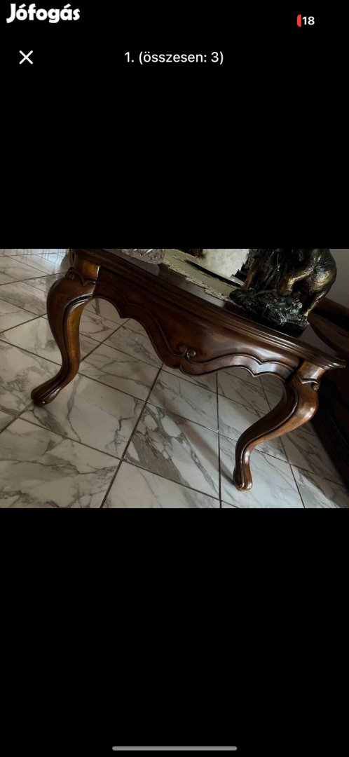 Antik asztal őzike lábbal vadiúj állapotban .