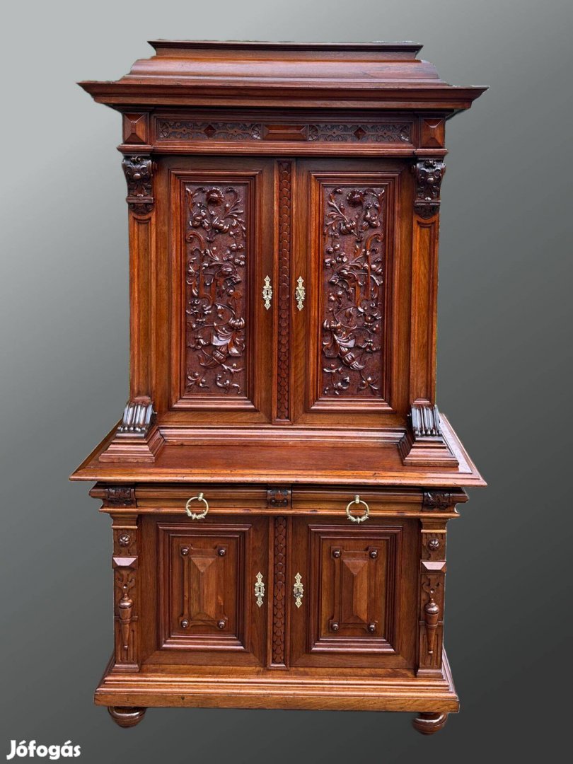 Antik bútor - Neoreneszánsz kabinet szekrény
