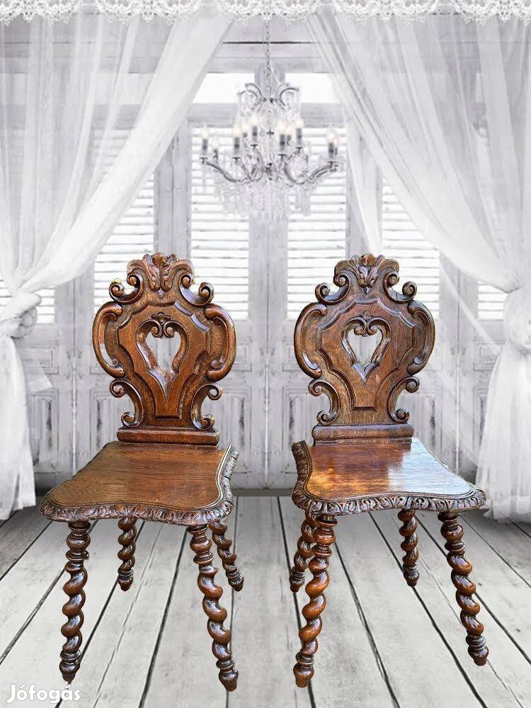 Antik bútor - Neoreneszánsz szék páros