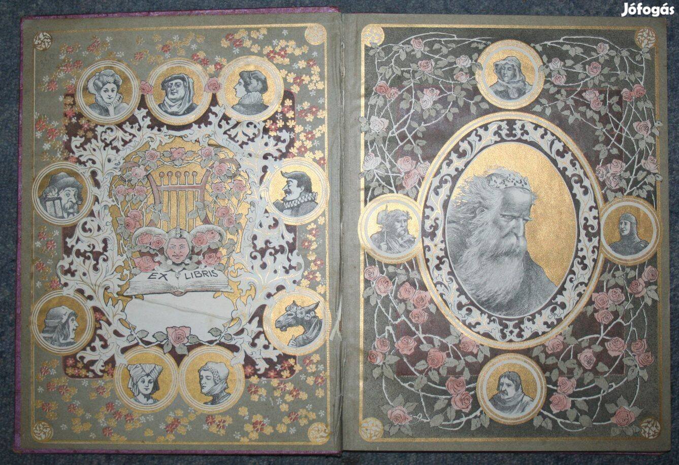 Antik díszkötetes Shakespeare album