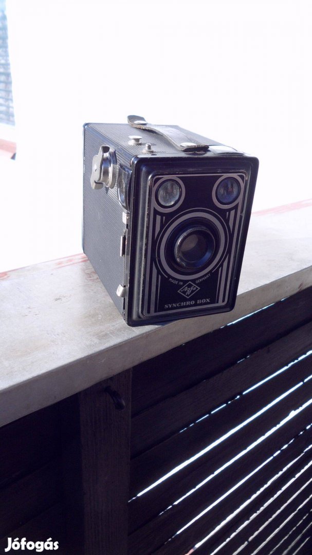 Antik eredeti, lencsés német hibátlan kamera, fényképezőgép.