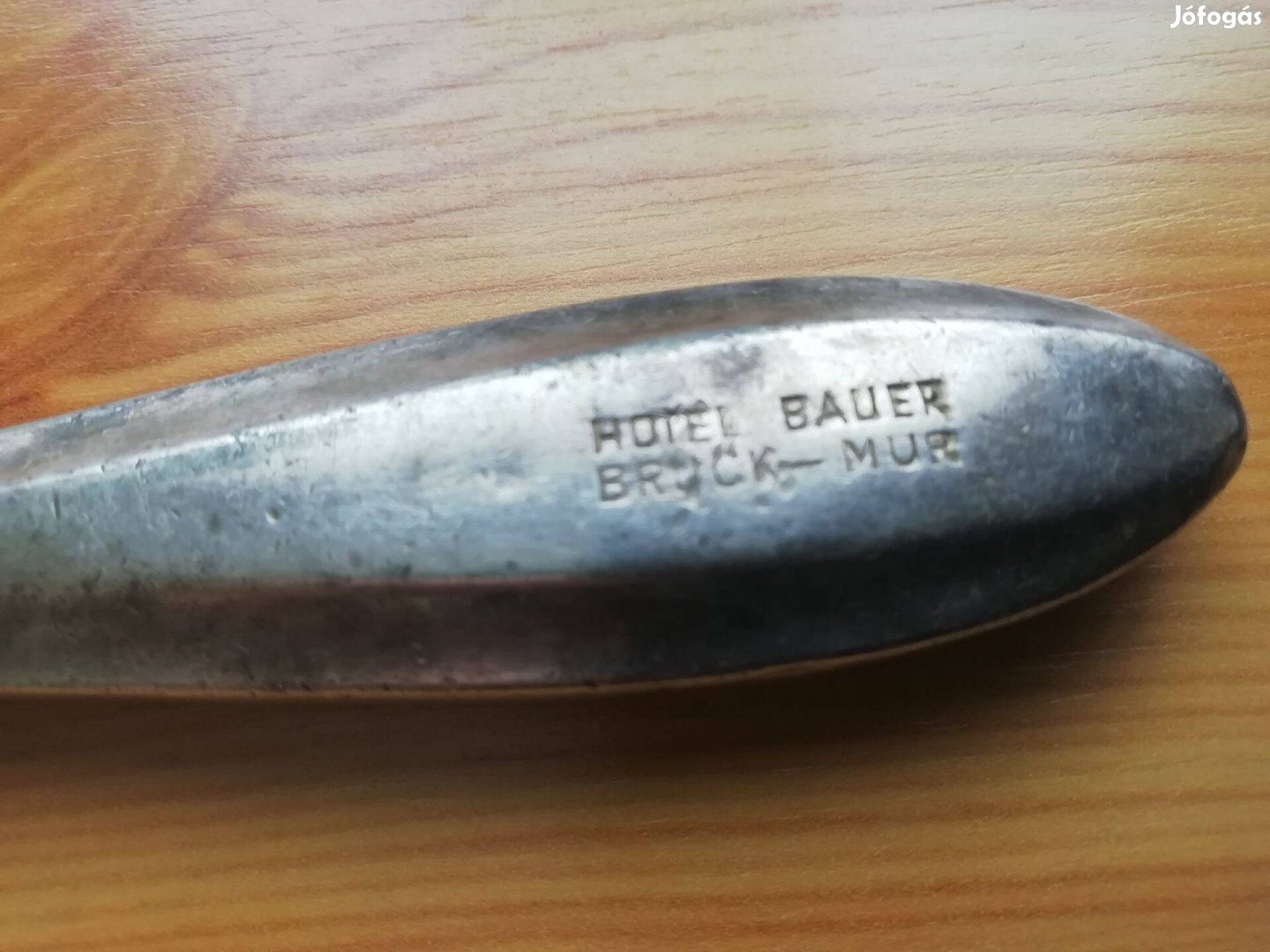 Antik evőeszköz "Hotel Bauer" jelzéssel ezüstözöt