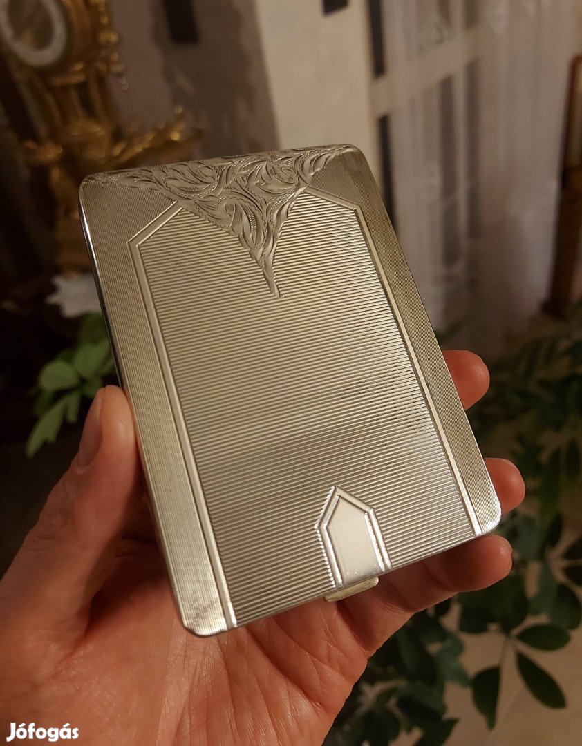 Antik ezüst meseszép cigarettatárca! 145gr!