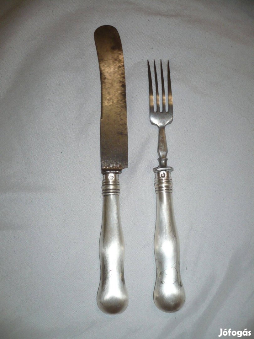 Antik ezüst nyelú villa kés