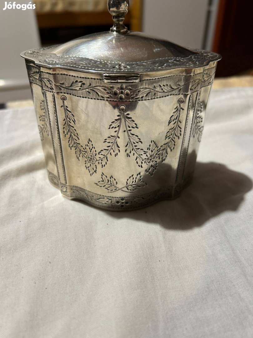 Antik ezüst teás doboz